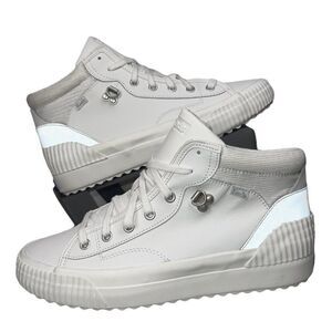 Keds Deni‎ TRX Mid Leather Sneakers White/Silver WH66012 Women's 11